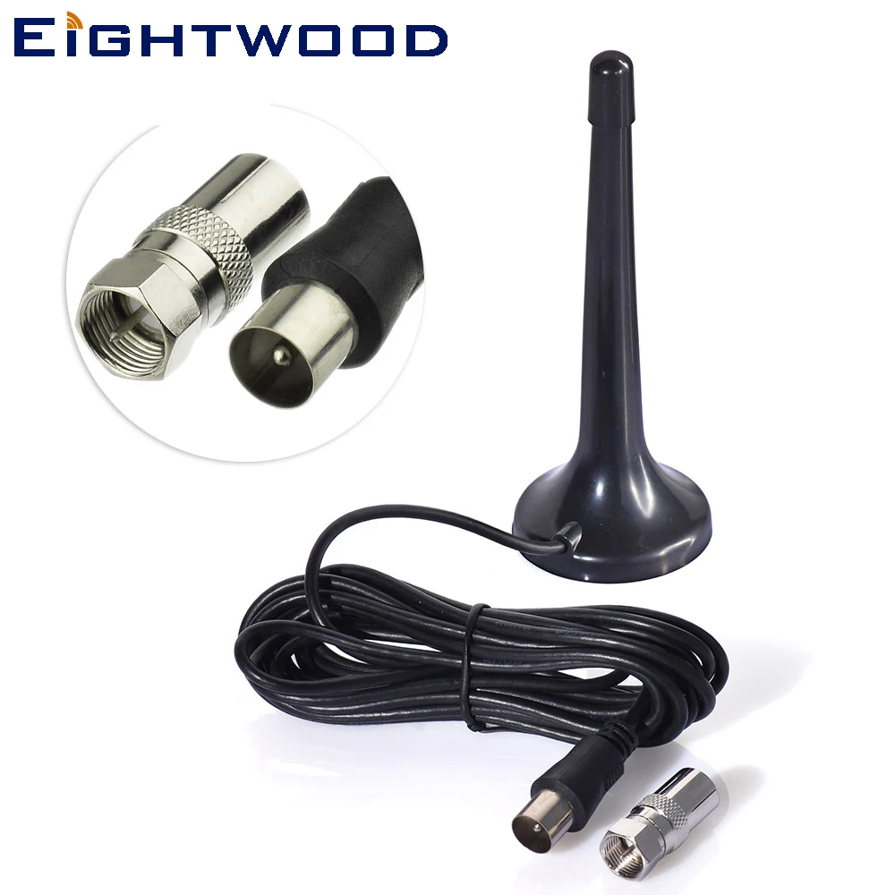 Eightwod цифровой ТВ Расширенный DAB антенна Портативный Крытый антенна для DAB USB ТВ dvb-t тюнер/цифровой ТВ/DAB+ Радио магнитное основание