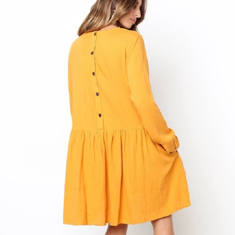 Женское плиссированное платье ELSVIOS повседневное Плиссированное мини с круглым