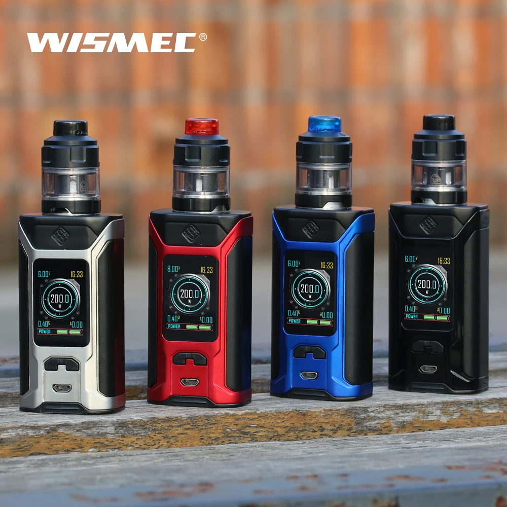 Оригинальный wismec извилистые RAVAGE230 с GNOME Evo Комплект 2 мл/4 мл 230 Вт Выход VW/TC Ni/TC Ti/TC