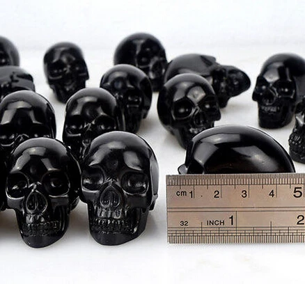 De la venta! 2 pulgadas черный натуральный акудиановый кристалл лечебный череп|skull skull|skull