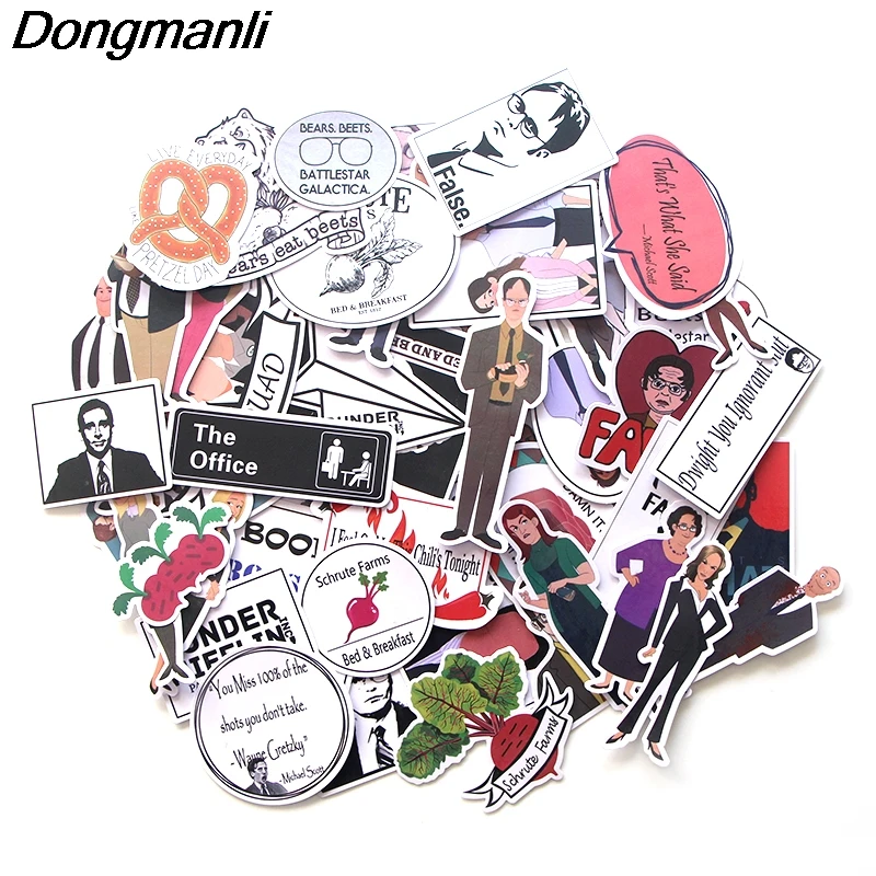 P3534 Dongmanli 46 шт./компл. Офис DIY граффити скейтборд ноутбук значок мотоцикл багаж аксессуары