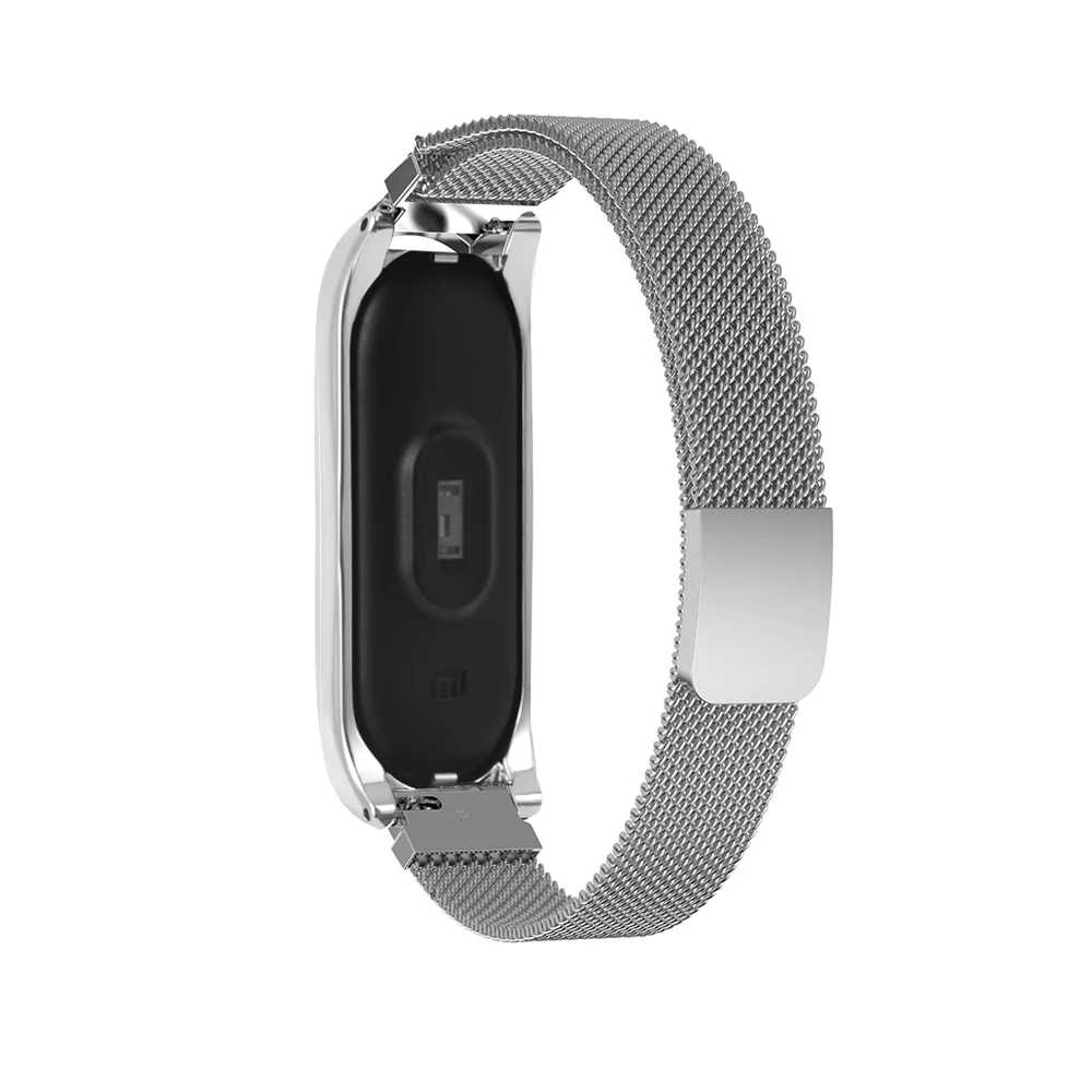 HANGRUI для Xiaomi mi Band 4 3 сменный Браслет mi lanese Loop ремешок mi Band 4 металлический ремешок из нержавеющей Стали Быстросъемный ремешок