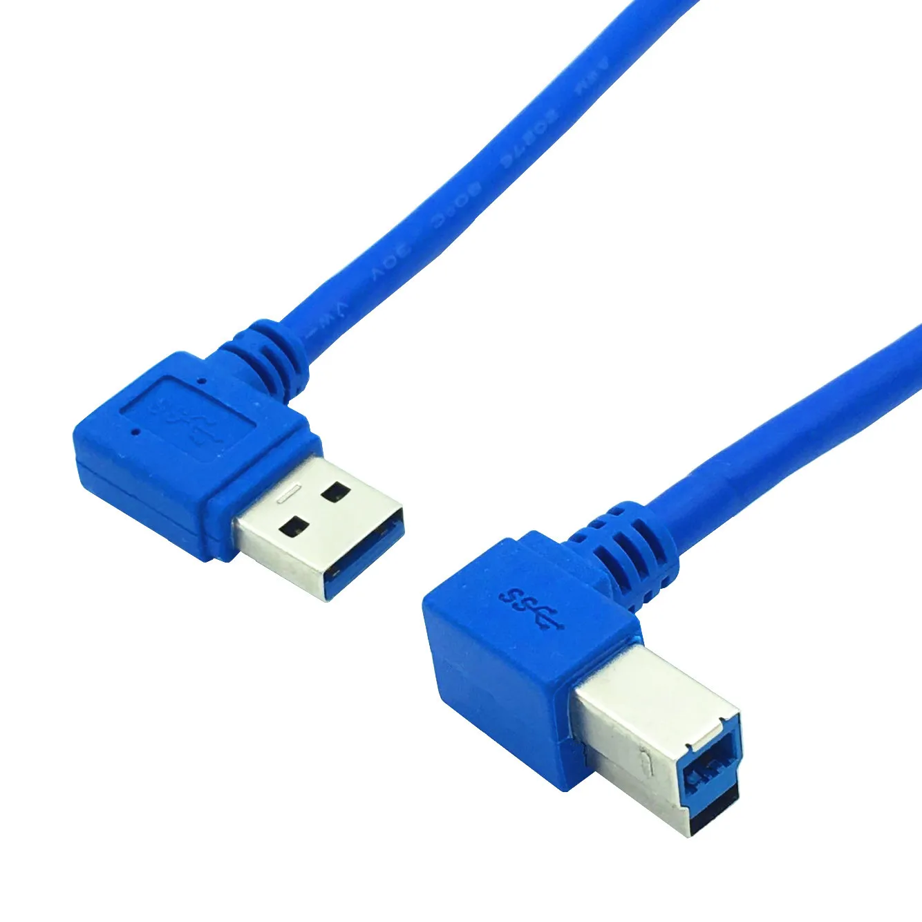 1 фута USB 3 0 A штекер 90 градусов левый угол к B Мужской кабеля | Компьютеры и офис