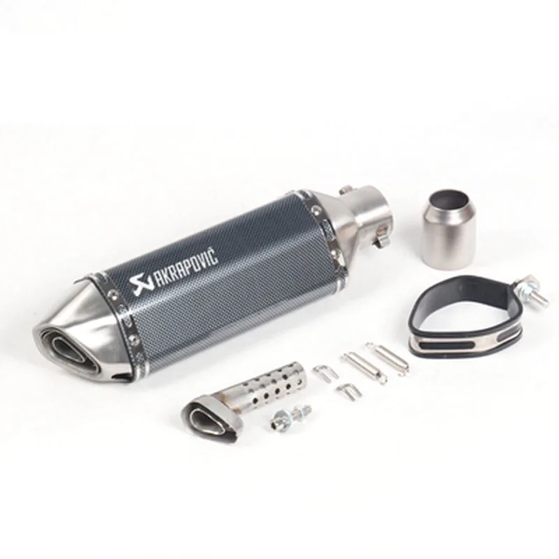Для Байк 51 мм Unversal Akrapovic глушитель для мотоцикла Трубы Лазерная Маркировочная наклейка нержавеющей углеродного волокна дБ убийца