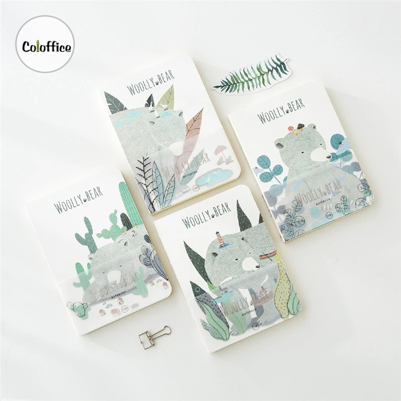 Coloffice японский свежий A5 13x18 см животный Медведь Лес печать дневник иллюстрация