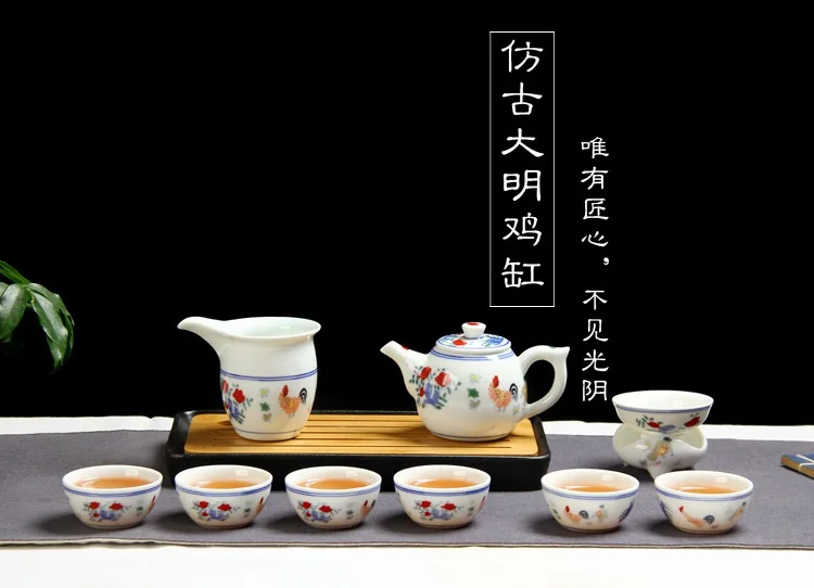 Цзиндэчжень антикварная ручная роспись Ming Chenghua глубокая миска с изображением