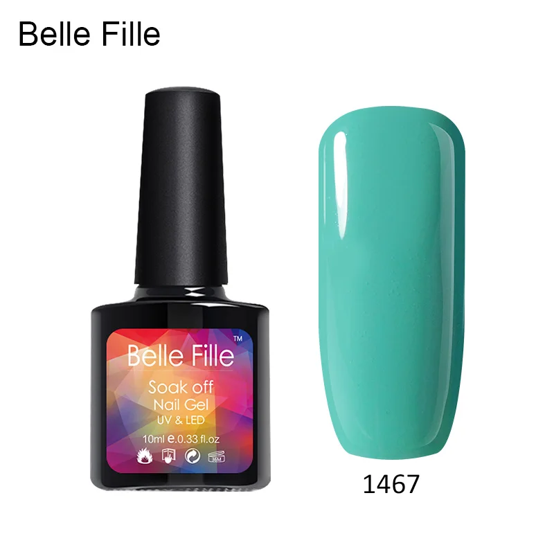 Гель лак для ногтей Belle Fille телесного цвета яркий маникюрный УФ впитывающий ногти