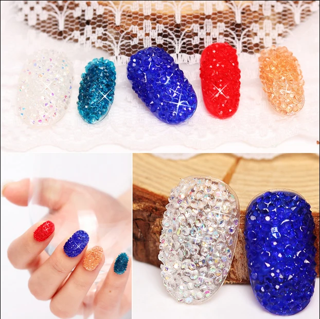 Б ез исправлений Стразы Кристалл AB стеклянные стразы 1 2 мм Синий Циркон для