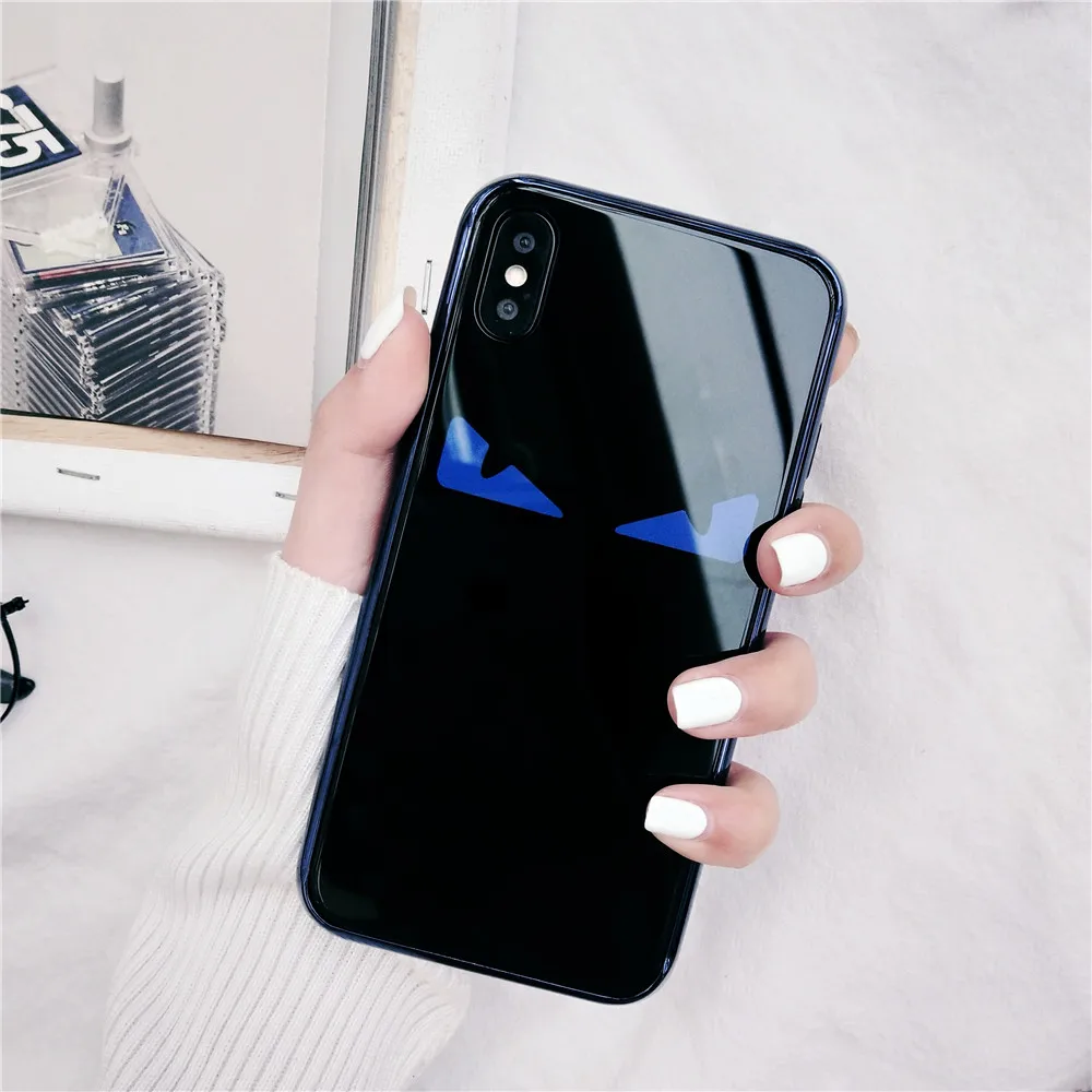 Luxury Tempered Glass Phone Cases For Apple Iphone 7 8 Plus X 6s 6 Cool Eyes Covers Funda Capa Coque |