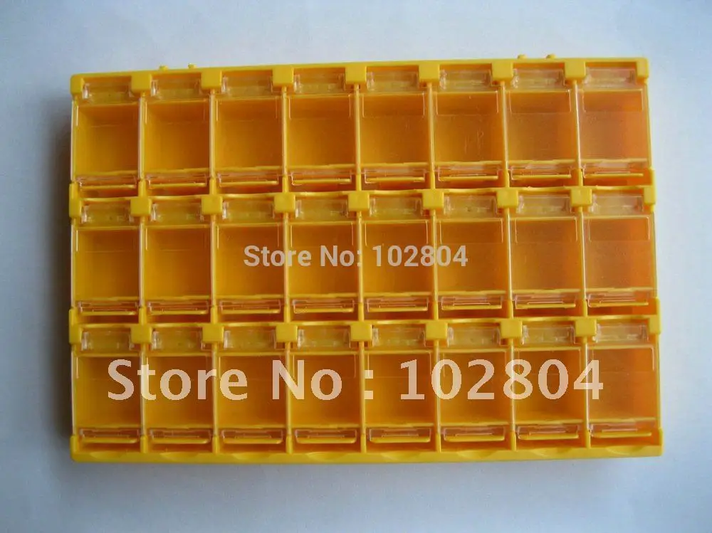 1 pcs Anti-static SMD SMT Electronic Component Mini storage box 24 Grid Orange Color T-156 | Инструменты