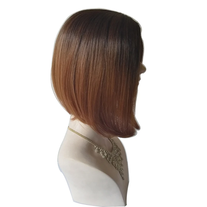 HAIRJOY женский Парик Синтетический средняя часть 2 тона Омбре темные корни БОБО волосы парики 9 цветов доступны