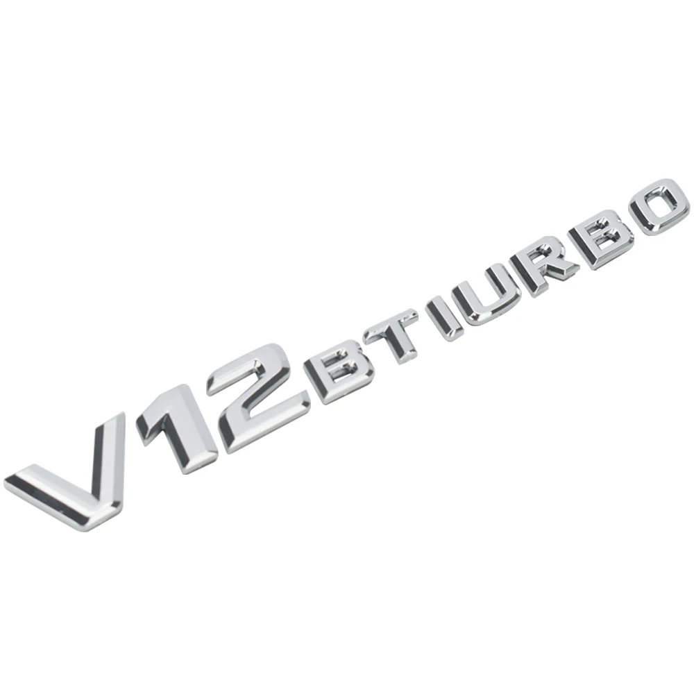 2017 Автомобильная Наклейка 3D буквы V12 BITURBO для Mercedes Benz AMG BMW X3 Audi A3 эмблема логотип