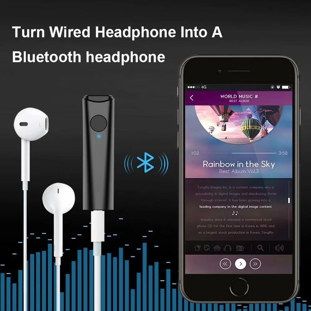 Bluetooth ресивер JINSERTA 5 0 hardfree Aux 3 мм беспроводной аудиоприемник адаптер для