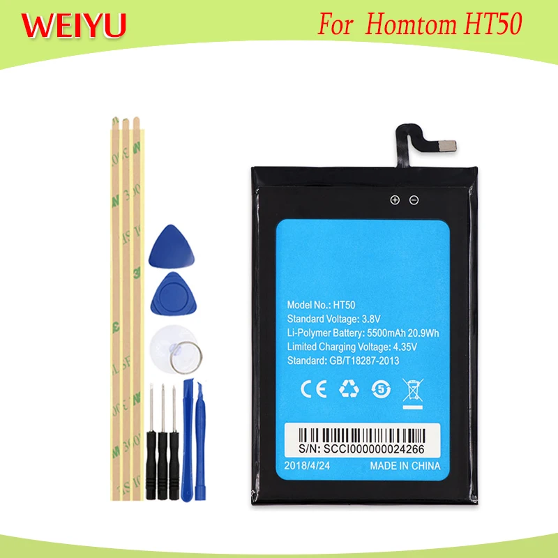 3 8 V 5500mAh для Homtom HT50 батарея на мобильный телефон замена батареи Bateria +