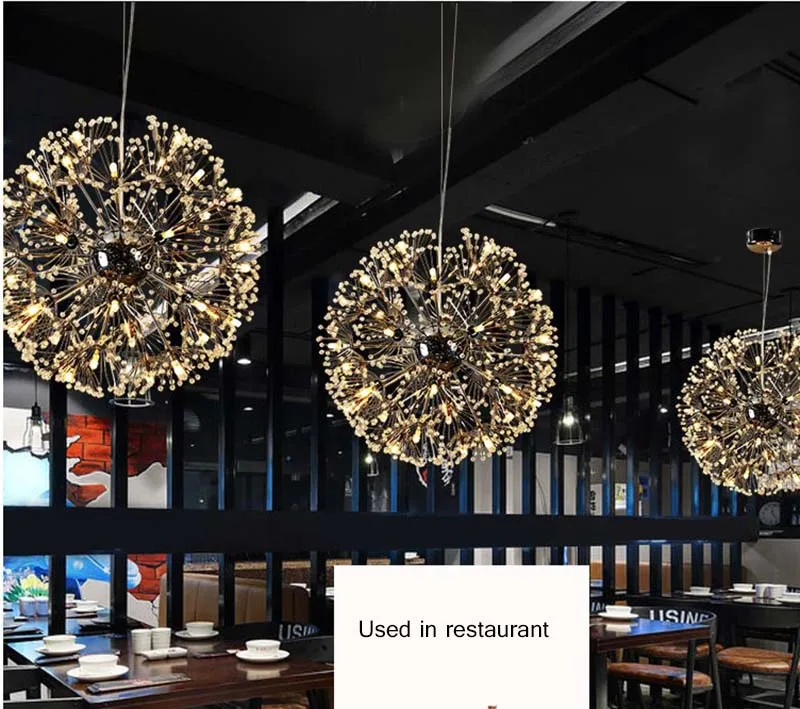 Led хрустальный шар подвесной светильник современный Одуванчик столовая Ресторан