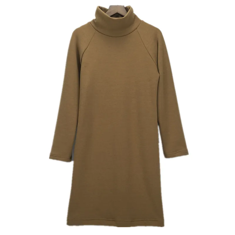 Женское платье водолазка размера плюс XS 5XL 6XL повседневное теплое офисное с