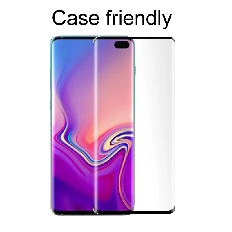 50 шт. DHL 3D полное покрытие из закаленного стекла для samsung galaxy s10 s10e Plus изогнутая