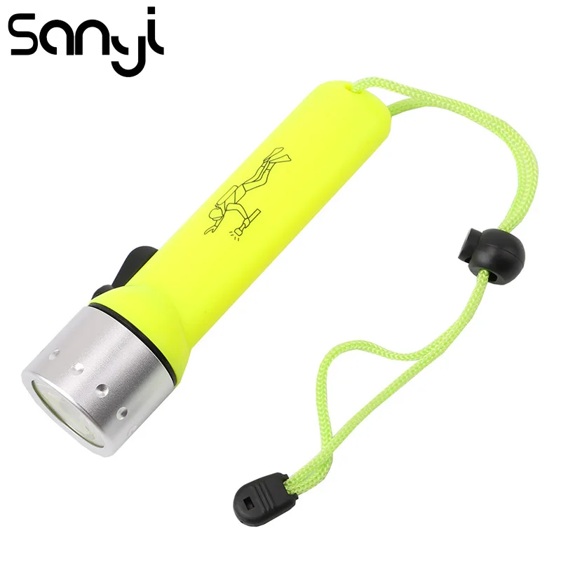 

SANYI Waterproof Diving Flashlight Underwater Flashlight Torch for Diver Q5 LED Lamp Lantern Outdoor Diving Underwater Sport