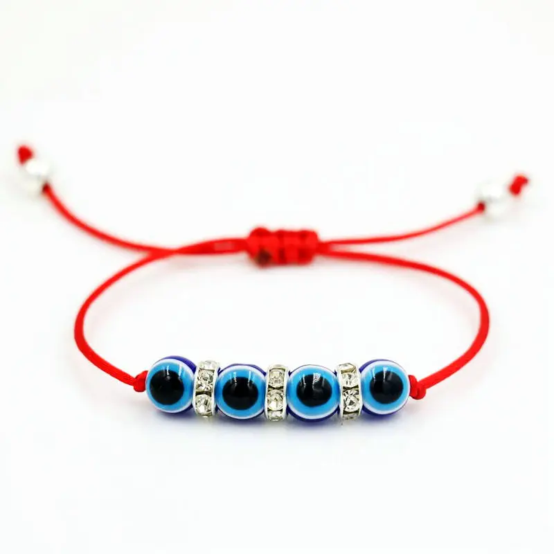 BPPCCR повезло с украшением в виде кристаллов Циркон Синий злой глаз красная