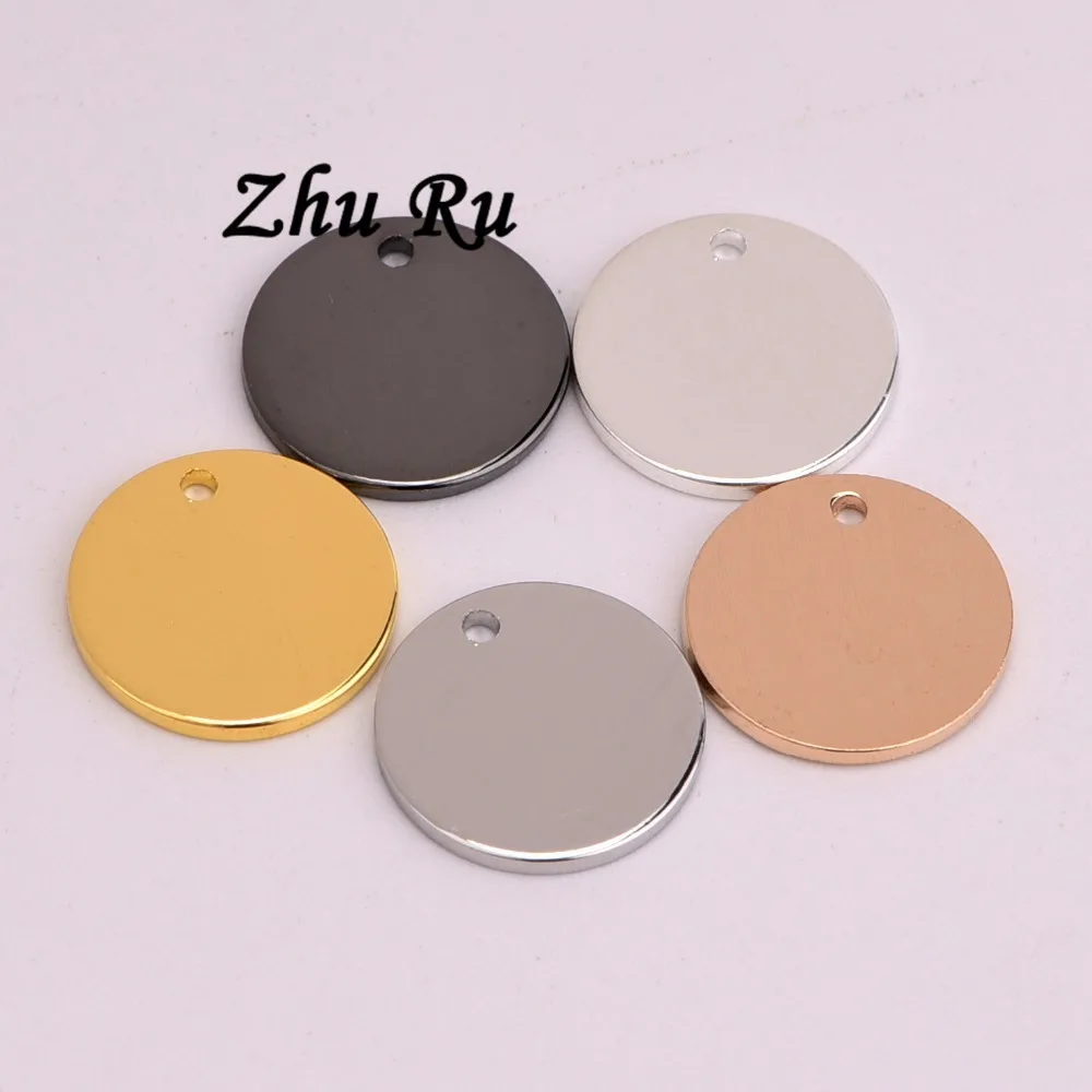 Круглый диск ZHU RU 20 шт./лот 12 мм медный с логотипом annulus форма монет для