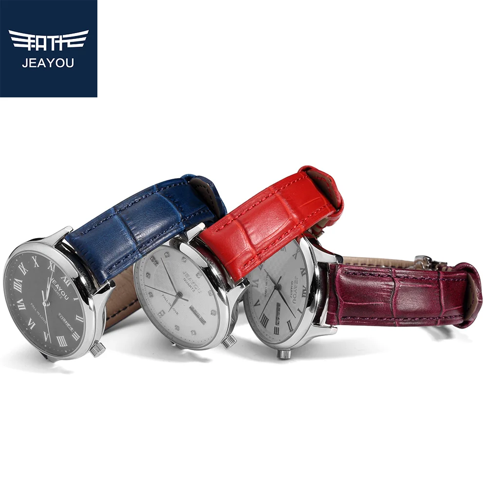 Высококачественный кожаный ремешок JEAYOU для часов Tissot/Casio/Seiko с