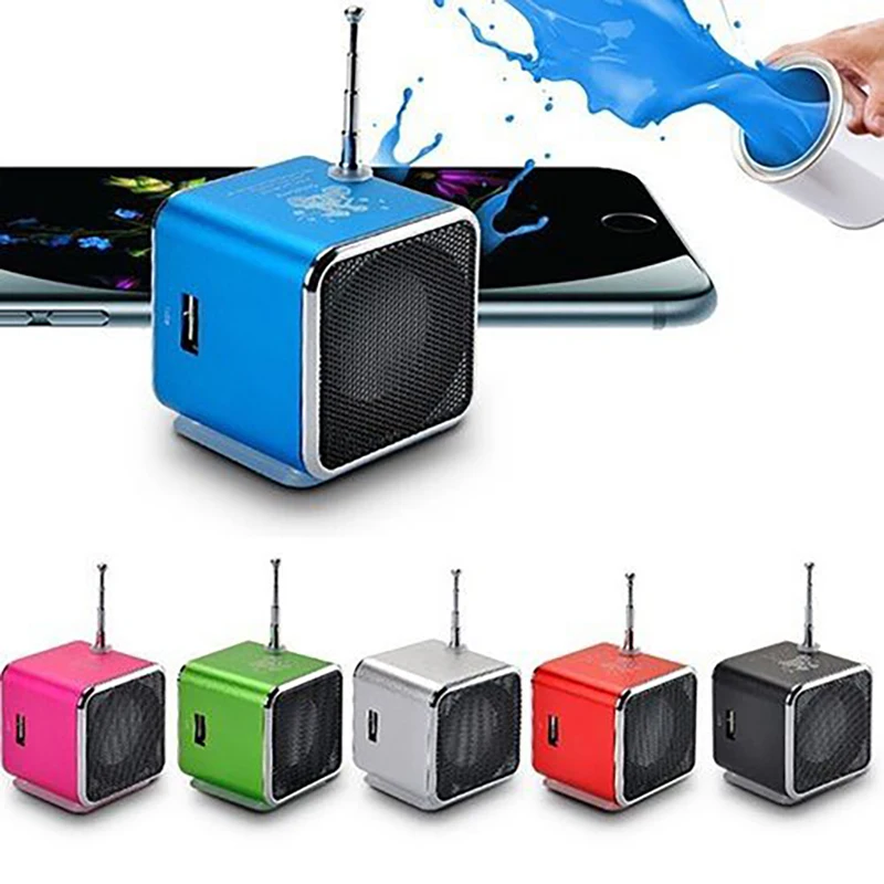 

Mini Speaker Portable TD-V26 MP3 Music Player with LCD Support FM Radio Micro TF SD Stereo Loudspeaker for Laptop Mobile Phones