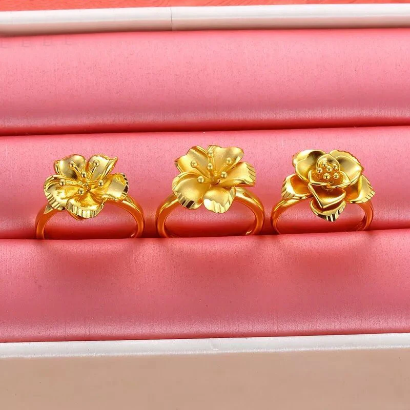 Оптовая продажа ювелирных изделий (3 шт./лот) Кольца с цветами (открывание) для