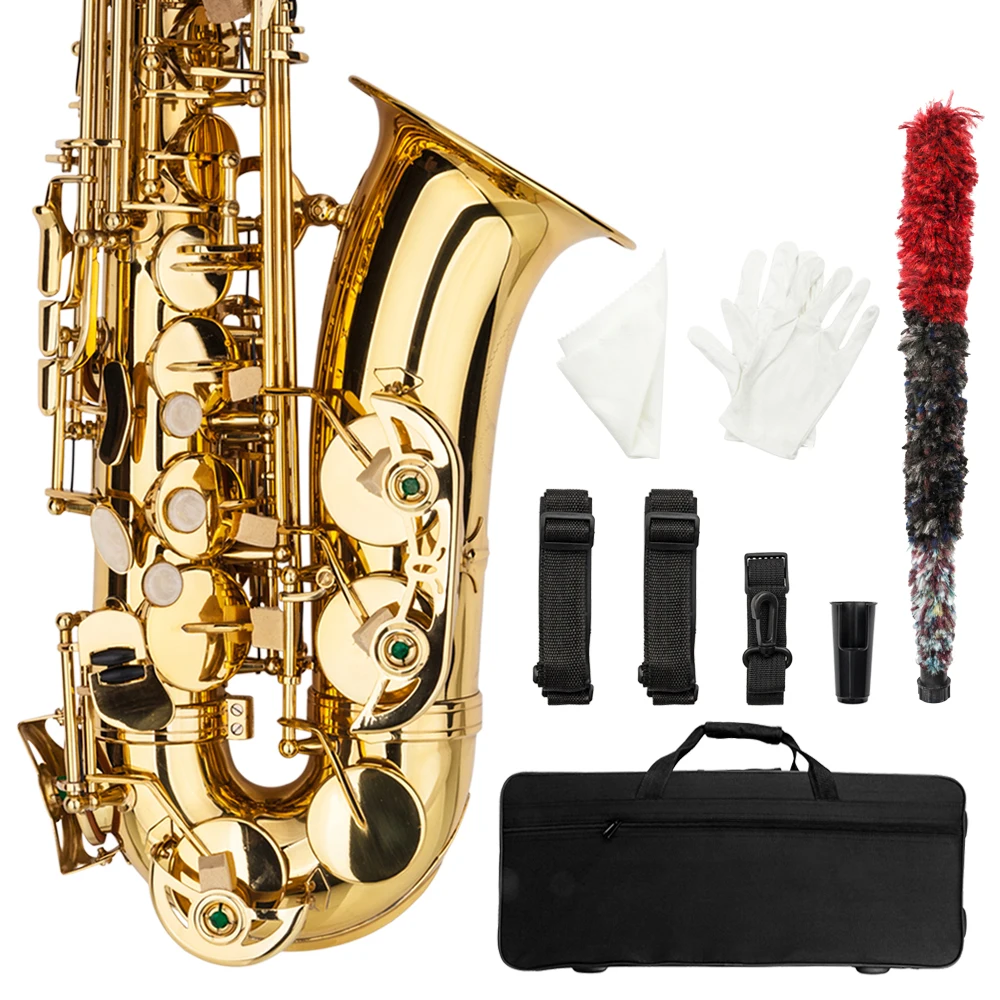 Профессиональный чехол для саксофона Eb Alto Sax с золотым покрытием и аксессуарами