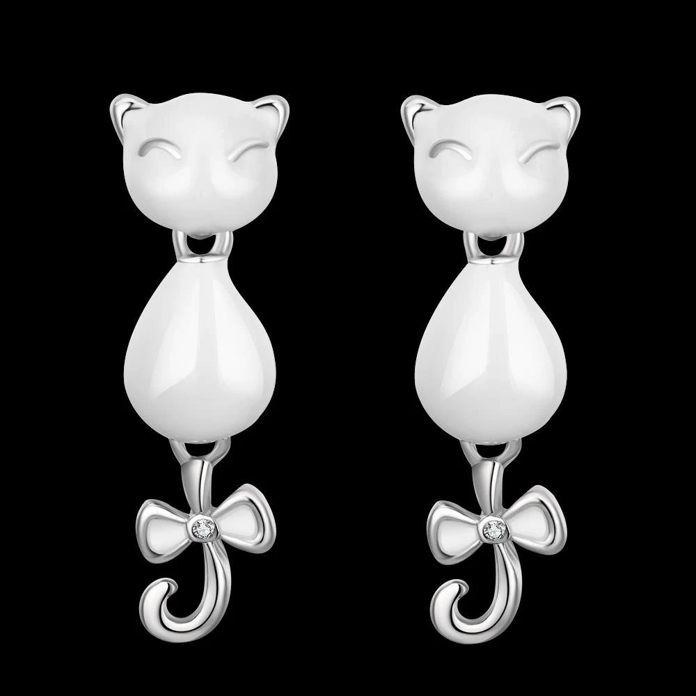 Bijuterias e acessorios сережки oorbellen boucles d'oreilles серьги белого цвета Dahu Rico серьги-гвоздики