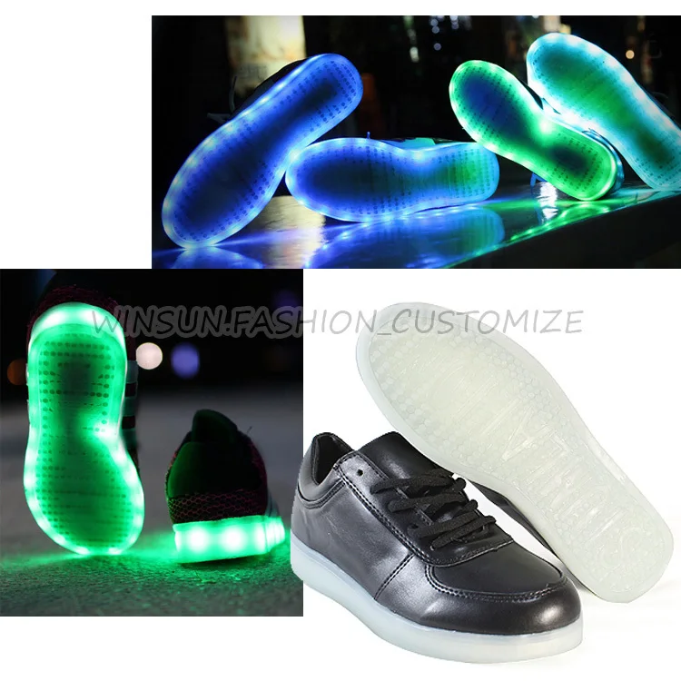 Colorful Simulation LED Shoes 2015 Men Women Lights Glowing Luminous Led For adults USB Charging Hombre Mujer XBL036 | Обувь