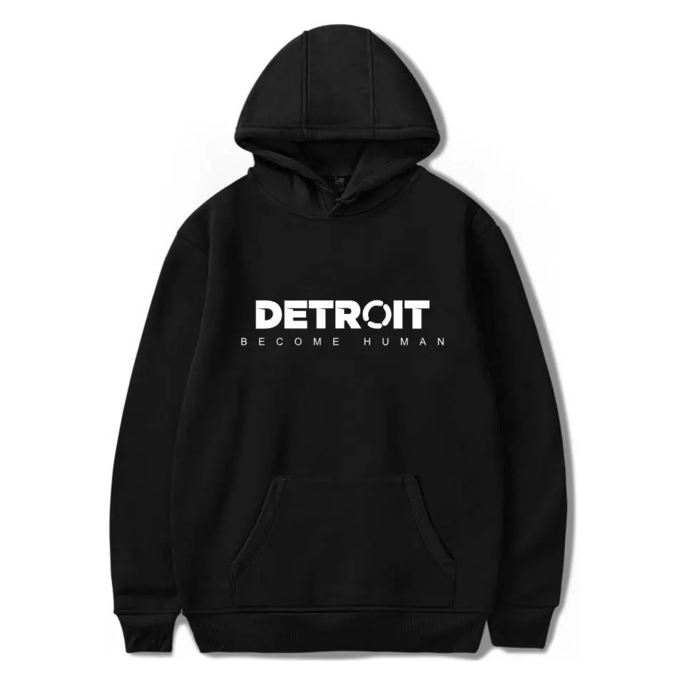 Толстовка с капюшоном Detroit Bebe Human Повседневная теплая зимняя толстовка 3d принтом