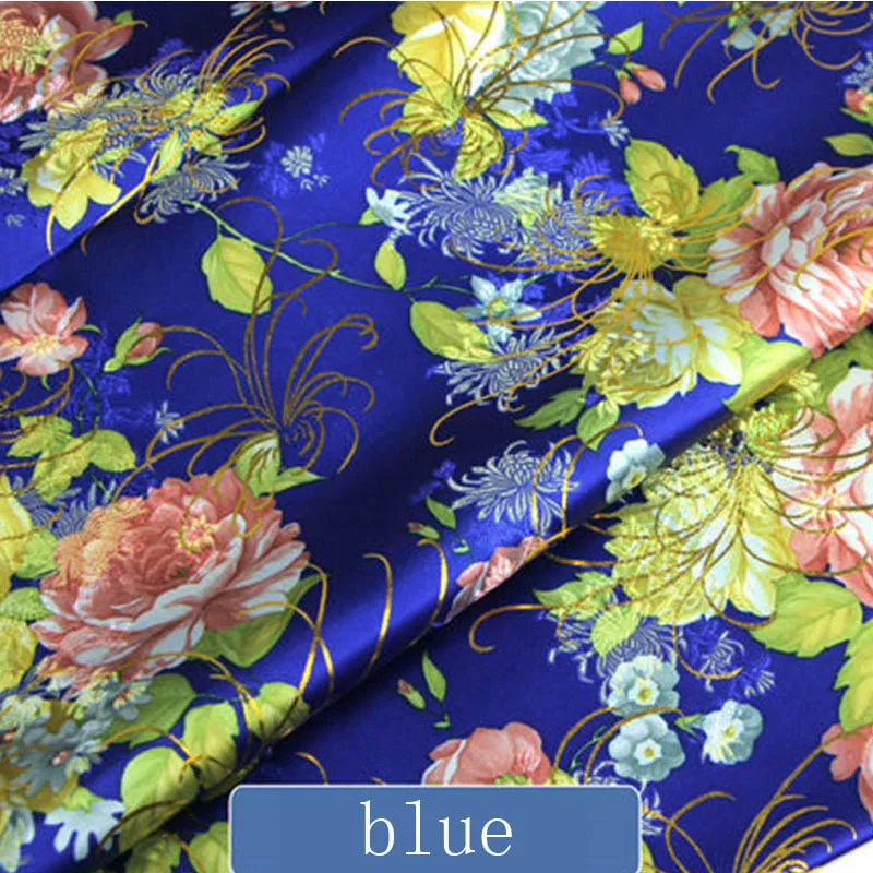 blue 1 шт. 50 см* 70 см китайский древний Шелковый Атлас парча Cos одежда костюм платье кимоно ткани - Цвет: blue