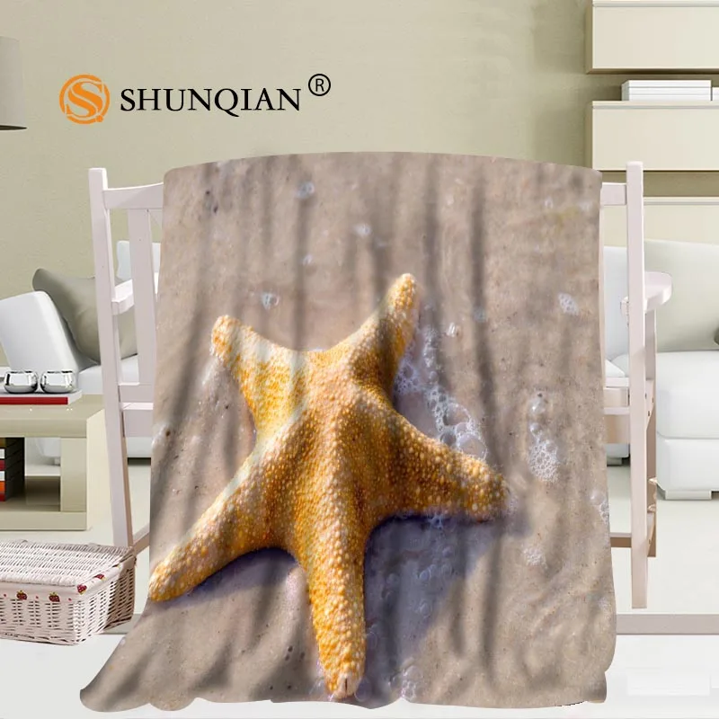 melhor Cobertor Personalizado Starfish Cobertor Macio Diy Sua Imagem Decoração Quarto Tamanho 56x80 Polegada, 50x60 Polegada, 40x50 Polegada