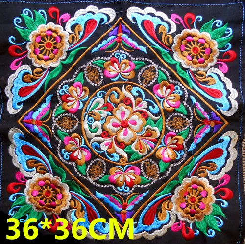 Винтажная квадратная вышитая нашивка 35*35 см этническая Miao Швейные аксессуары