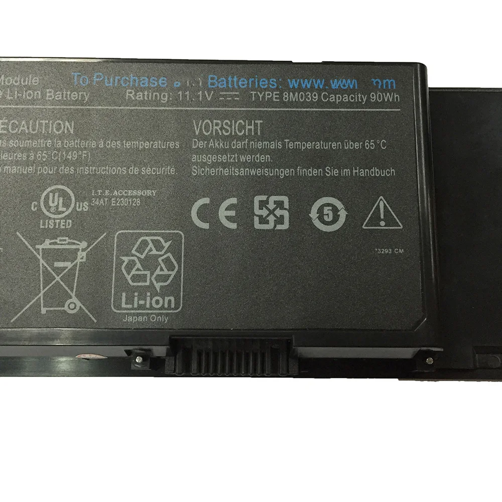 Новый оригинальный аккумулятор для ноутбука Dell C565C KR854 DW842 Precision M2400 M4400 M6400 M6500 series 11
