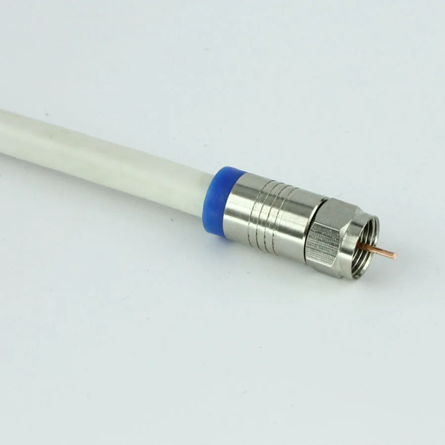 50 шт./лот F мужской разъем для RG6 75 5 коаксиальный Компрессионный фитинг