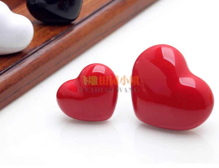 5x комнаты малыша милые Керамика фарфор любящее сердце в форме ручки тумба