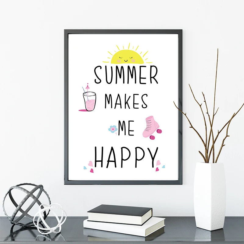 QFALOVE Cartoon Letters Animal Poster On Canvas Wall Art Print Painting Home Decorative Picture For Living Room Unframed | Дом и сад