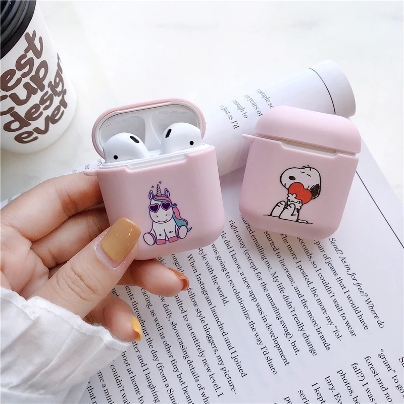 Милый роскошный мультяшный силиконовый ударопрочный чехол для Airpods, беспроводные наушники, чехол для Apple Air Pods 2, сумка для зарядки с логотипом бренда