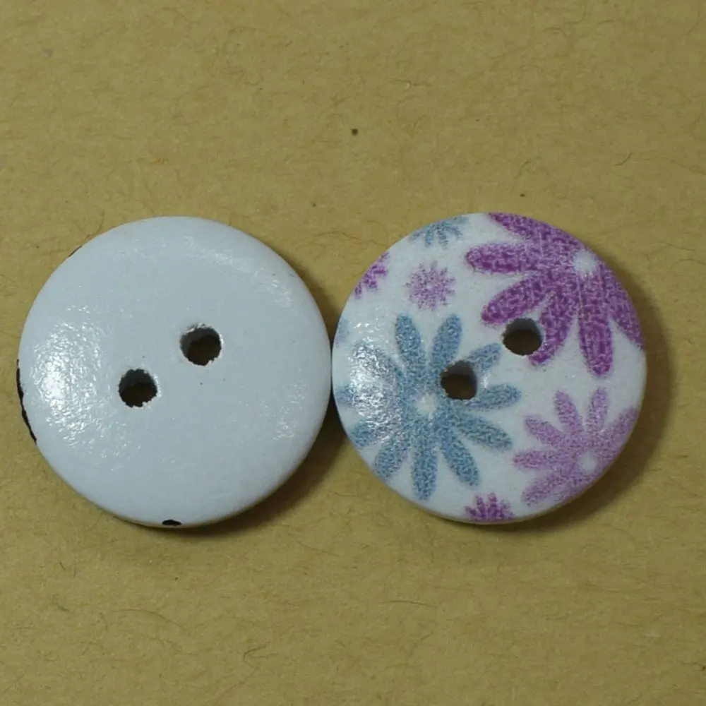 50PCS New Flower 2-Holes Wooden Buttons Sewing Button Wood Craft Scrapbooking Clothing Accessories DIY 15MM | Дом и сад