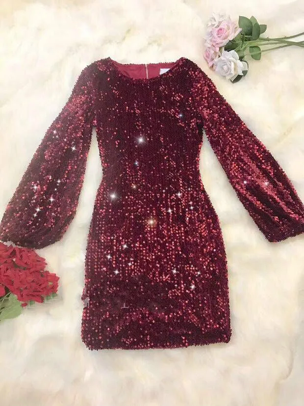 Женское вечернее платье с блестками элегантное облегающее мини-платье длинным