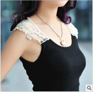 Женская кружевная блузка без рукавов летняя Базовая Блузка Y03001|lace vest|womens sleeveless t
