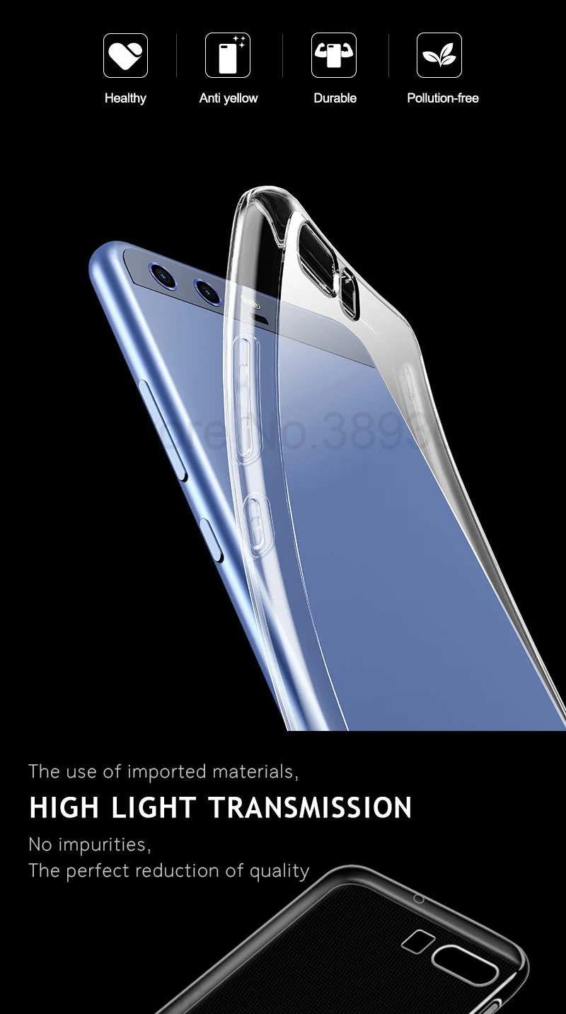 Ultra Thin Soft Transparent Case For Huawei P20 Pro P10 Lite Plus Clear Silicone cover For Honor 9 10 Lite V10 V9 Play coque