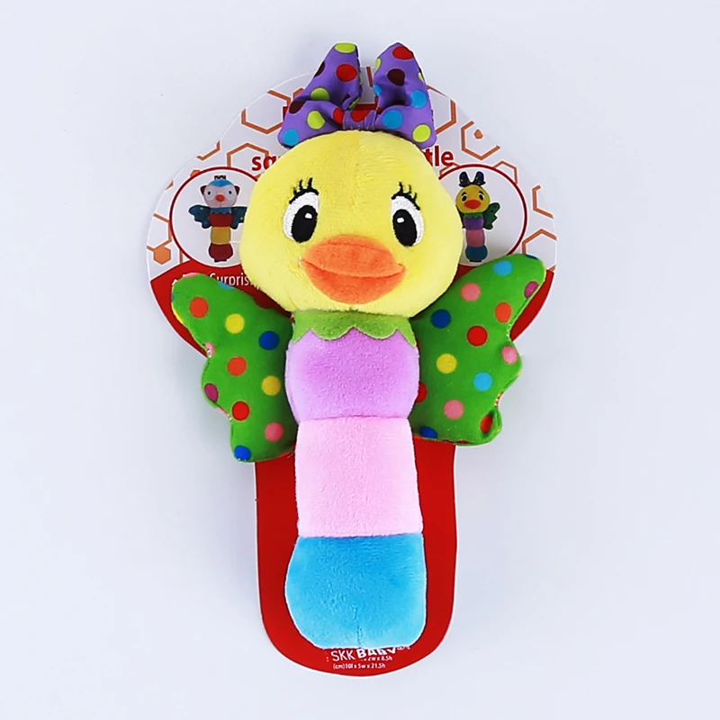 Cartoon Rattle Stick Bar Newborn Baby Infant Hand Bell Handbell Sound Spin Kids Toy Early Education Squeaker 0-12 Months | Игрушки и