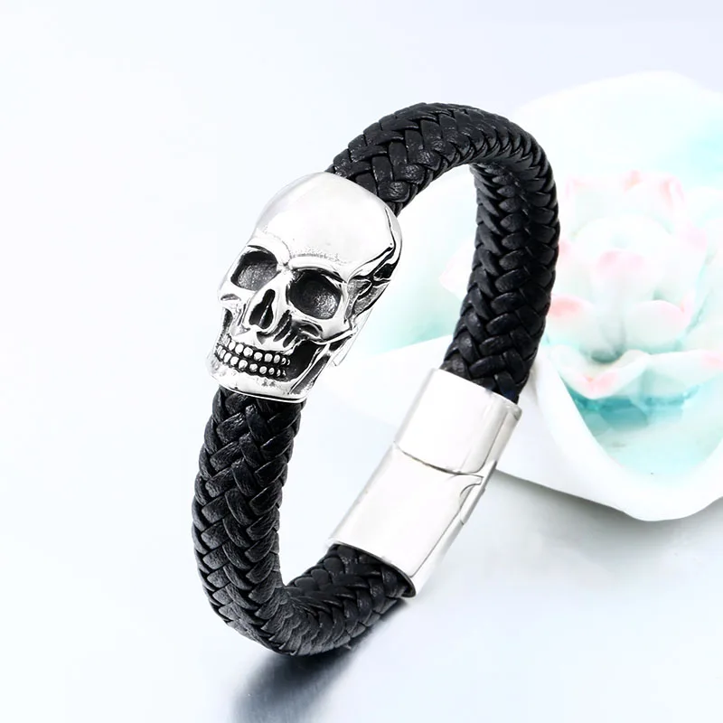 Мужской браслет с черепами BEIER из нержавеющей стали в стиле панк подарок для