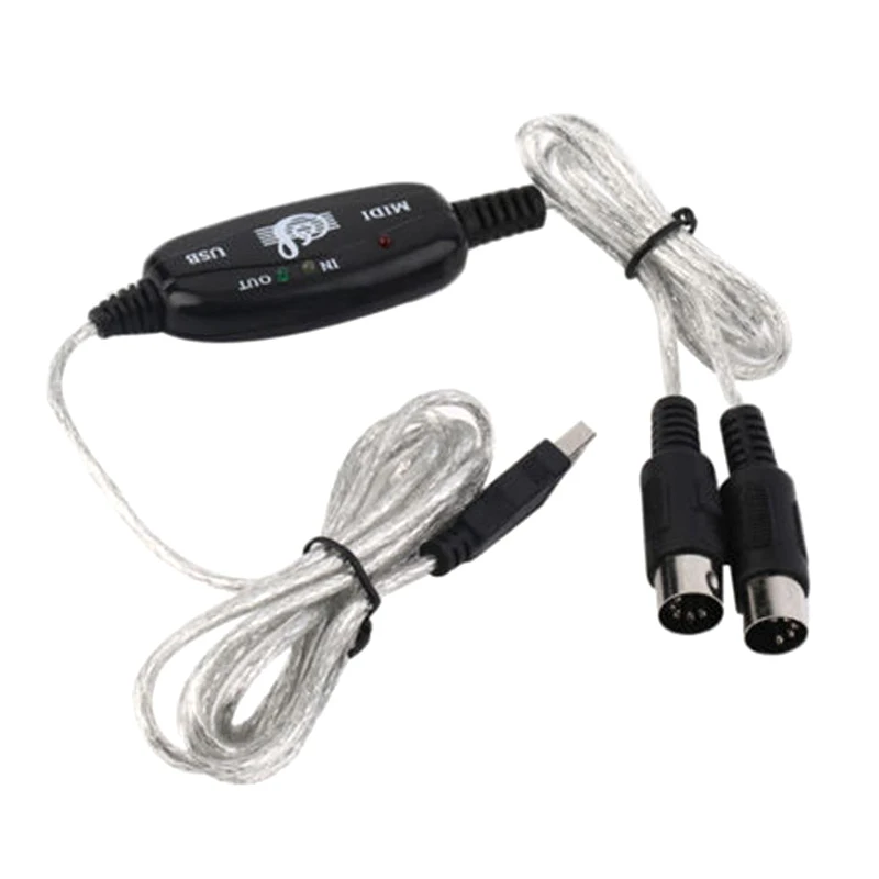 Горячий USB IN-OUT конвертер интерфейсного кабеля MIDI ПК к музыкальной клавиатуре