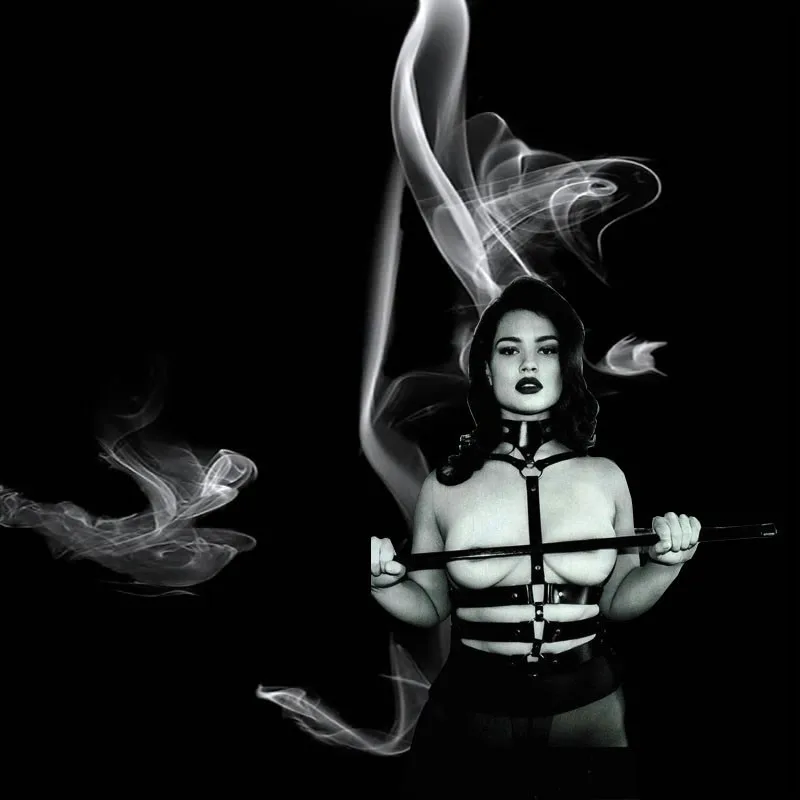 Портупея кожаный ремешок для тела в американском стиле со съемным воротником и