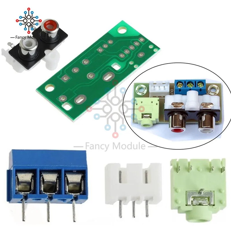 DIY Kit аудио переключатель платы RCA 3 5 мм Входной блок для усилителя электронных