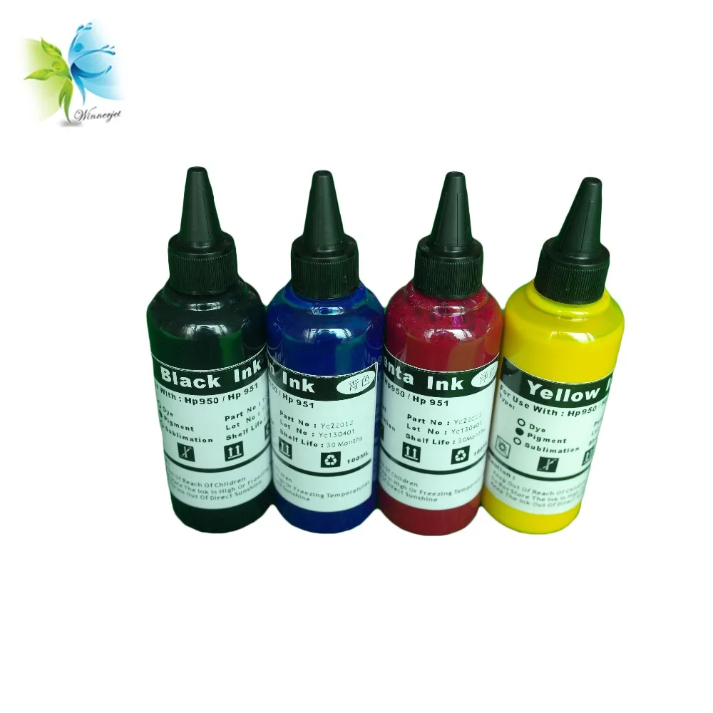 Пигментные чернила Winnerjet для HP 950 950XL 951 XL OfficeJet Pro 8100 8600|refill ink|ink for hppigment ink refill |