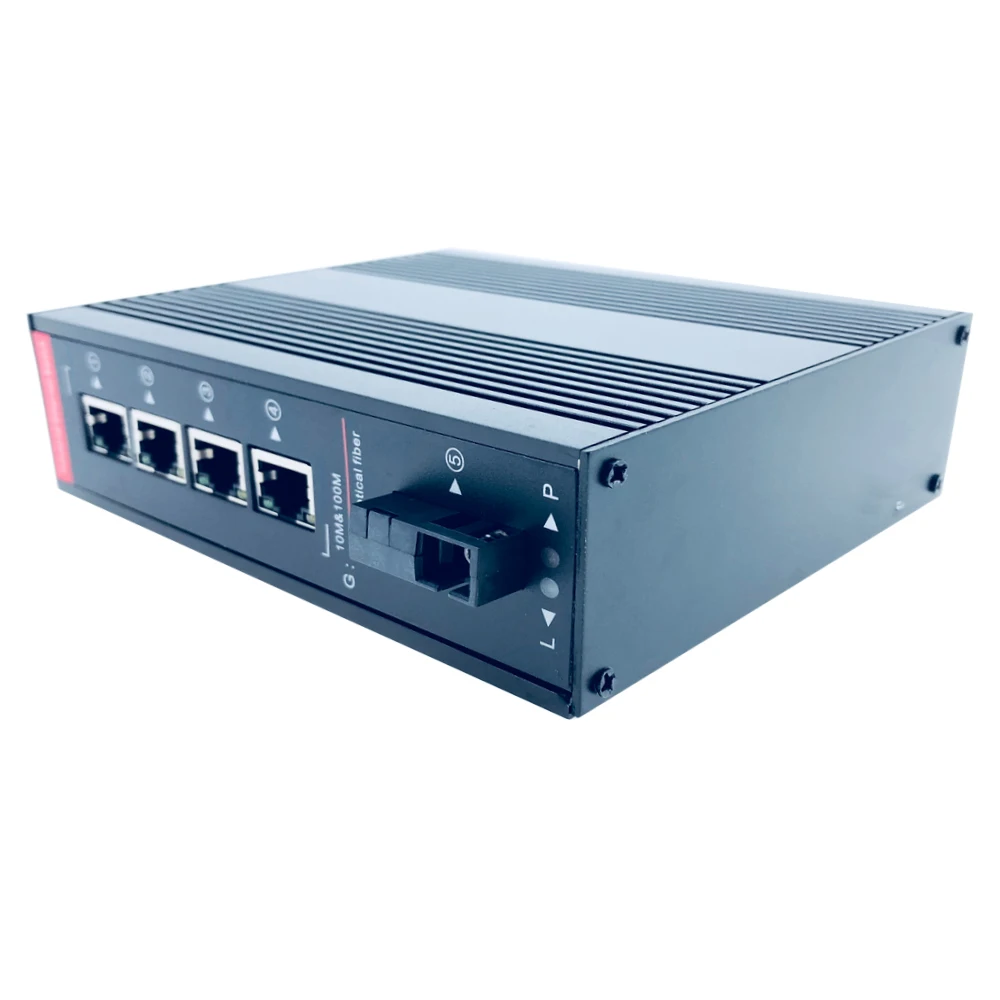 Industial Ethernet коммутатор 10/100 м волоконный конвертер в RJ45 1SC и 4 * медиаконвертер сеть B
